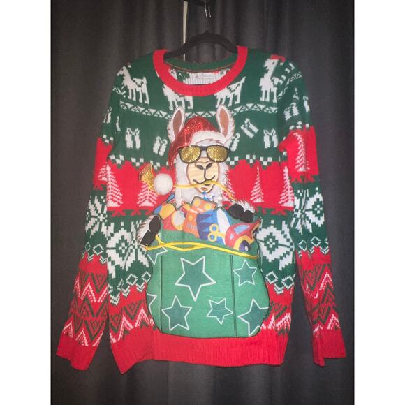 Ugly Christmas Sweater Xmas Size Small Llama - Picture 1 of 3